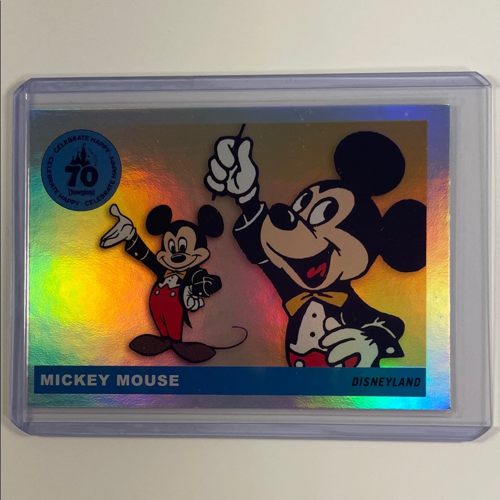 Disney Mickey Mouse Holographic Card - Black, Red, Yellow, Blue